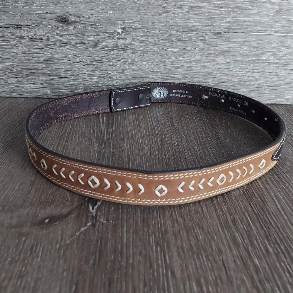 3D Arrow Stitch Western Belt 26